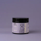 FourFlax Calm product jar on a gray background