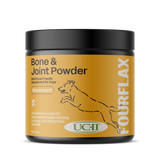 FourFlax Bone & Joint Powder supplement for dogs on a white background