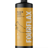 FourFlax Bone & Joint nutritional oil bottle on a white background