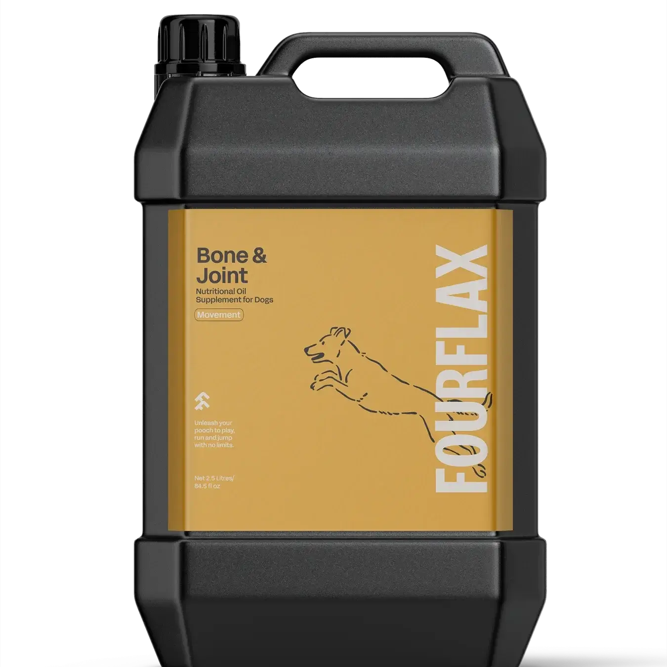 FourFlax Bone & Joint supplement container on a white background
