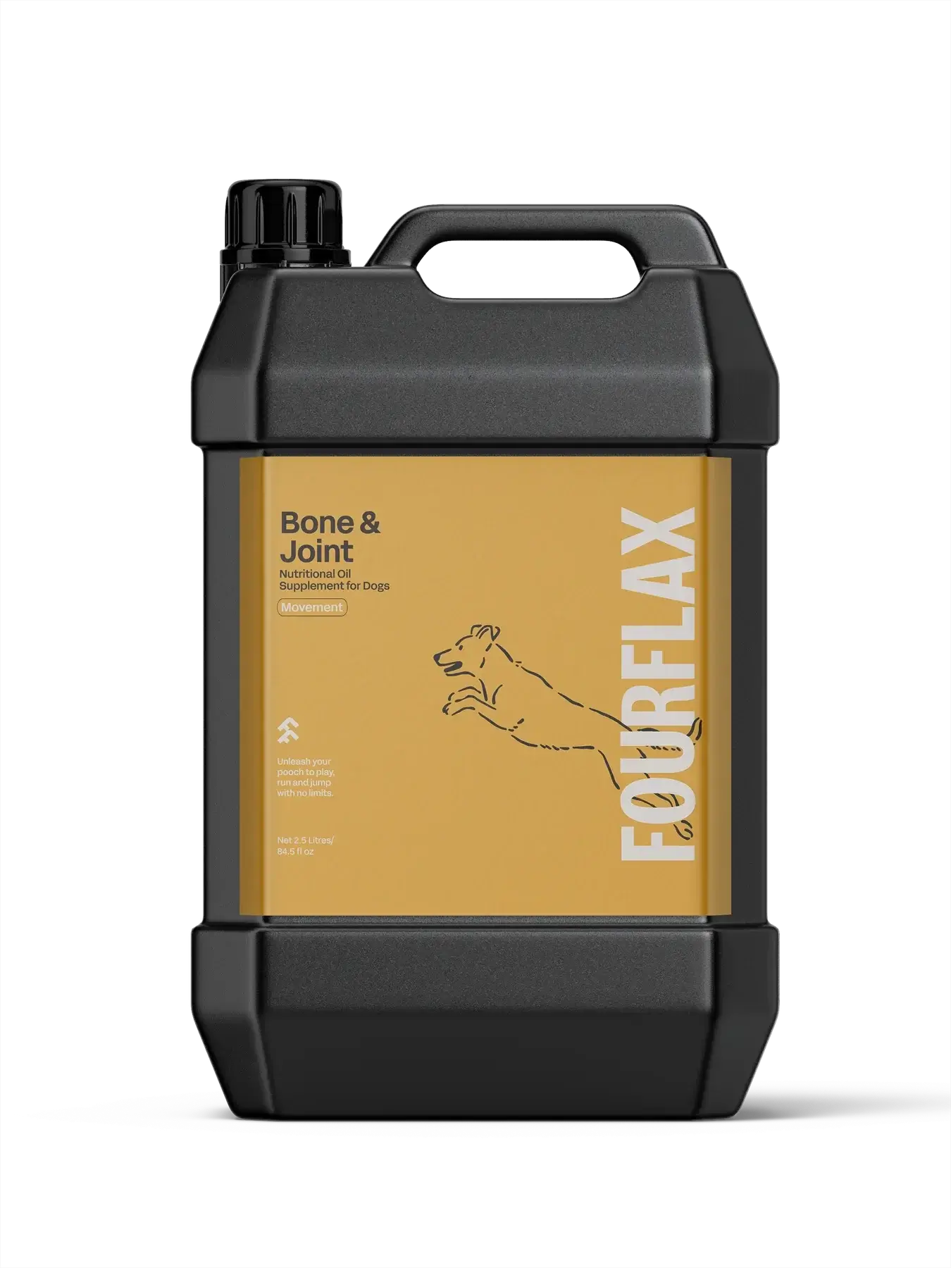 FourFlax Bone & Joint supplement container on a white background