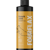 FourFlax Bone & Joint nutritional oil bottle on a white background