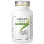 Origine 8 Liposomal Green Tea 30 Caps bottle with green tea extract and vegetable capsules, supports energy and vitality.
