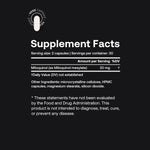 Supplement facts for SRW Laboratories ENERGY+ Advanced Mitochondria Formula 60 Caps, featuring mitoquinol.