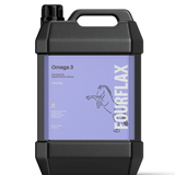 FourFlax Omega 3 supplement container for horses on a white background