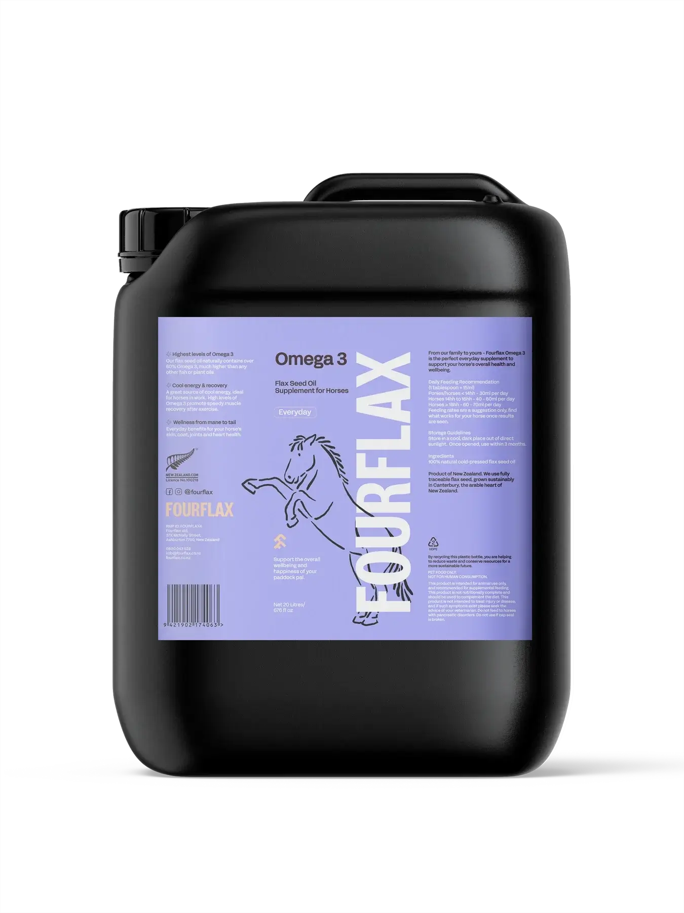 Fourflax Equine Omega 3 Oil 1L