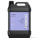 FourFlax Omega 3 supplement container for horses on a white background