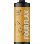 FourFlax Bone & Joint supplement bottle for horses on a white background