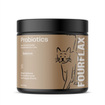 FourFlax probiotics for cats on a white background