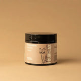Jar of Fourflax product on a beige background