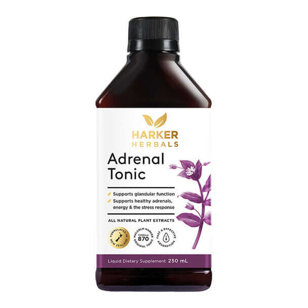 Harker Herbals Adrenal Tonic 500ml packaging – Windback NZ.