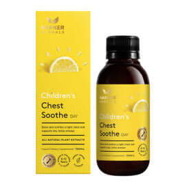 Harker Herbals Children's Chest Soothe Day 150ml packaging – Windback NZ.