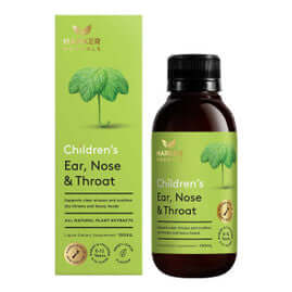 Harker Herbals Children's Ear Nose & Throat 150ml packaging – Windback NZ.