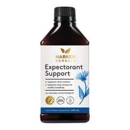 Harker Herbals Expectorant Support 500ml packaging – Windback NZ.