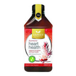 Bottle labeled 'Heart Health' with a red label on a white background