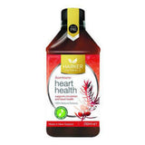 Bottle labeled 'Heart Health' with a red label on a white background