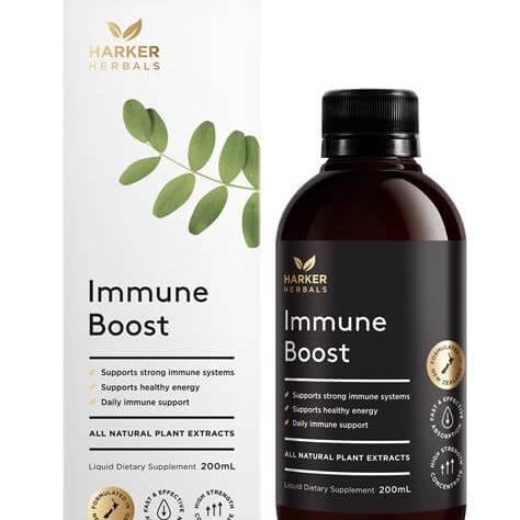 Harker Herbals Immune Boost 100ml packaging – Windback NZ.