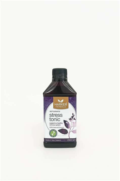 Harker Herbals Stress Tonic 500ml packaging – Windback NZ.