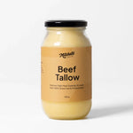 Jar of Mitchell's Beef Tallow on a white background