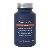 Natroceutics® Co-Enzyme CoQ10 + PQQ 30 caps bottle for antioxidant support and enhanced cellular wellbeing.