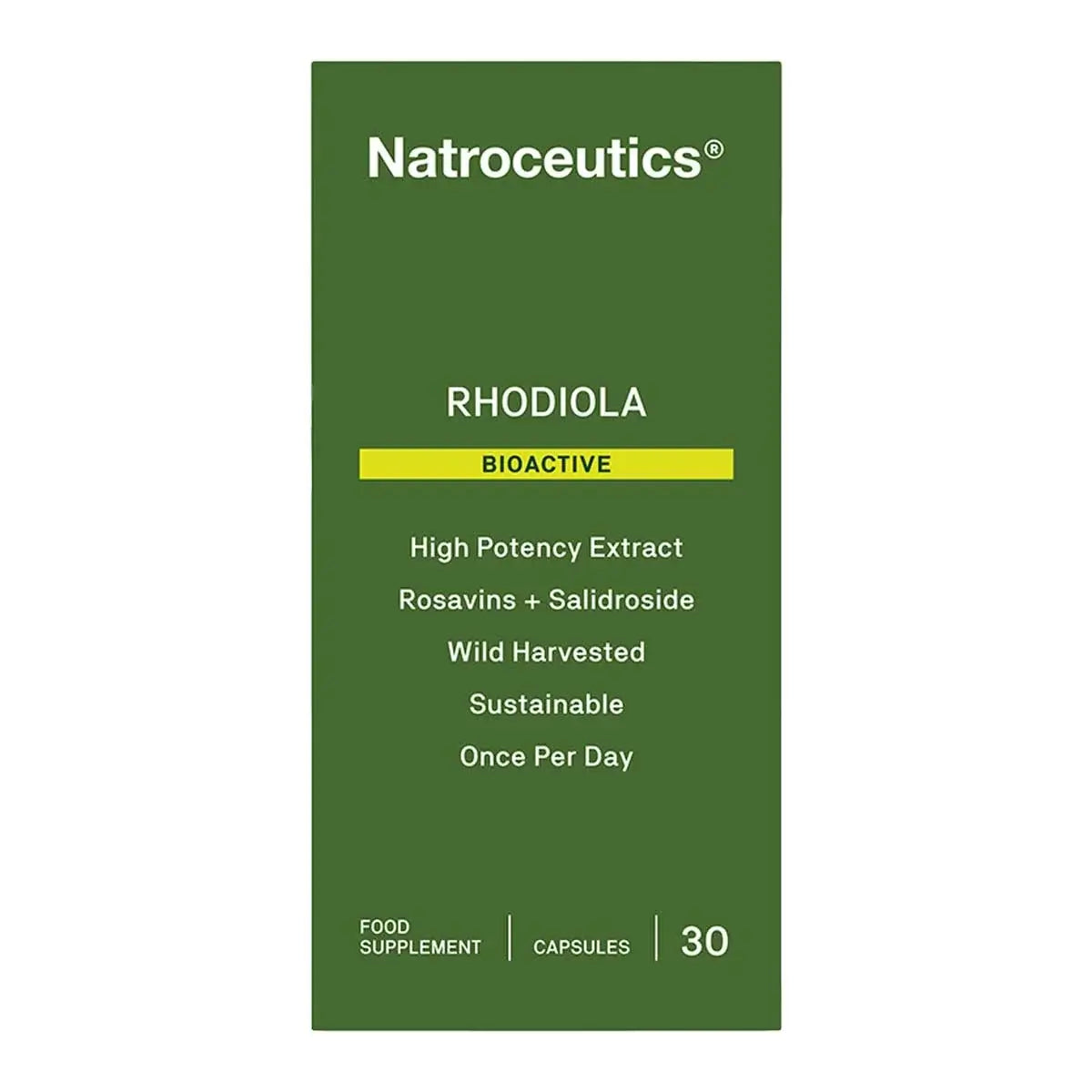 Natroceutics® Rhodiola BioActive 30 caps - High potency extract of rhodiola root in capsule form.