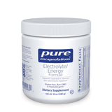 Pure Encapsulations Electrolyte Energy Formula 340g dietary supplement container for hydration and stamina support.