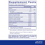 Supplement Facts for Pure Encapsulations Electrolyte Energy Formula 340g showing ingredients and nutritional information.