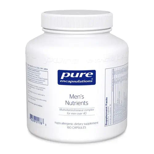 Pure Encapsulations Men's Nutrients 180 Caps bottle for men's multivitamin support over 40.
