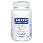 Pure Encapsulations Muscle Cramp/Tension Formula 60 Caps dietary supplement bottle for muscle comfort and relaxation support.