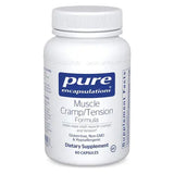 Pure Encapsulations Muscle Cramp/Tension Formula 60 Caps dietary supplement bottle for muscle comfort and relaxation support.