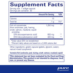 Supplement facts for Pure Encapsulations O.N.E. Omega 60 Caps, including fish oil concentrate and more.