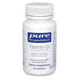 Pure Encapsulations Vitamin D3 25mcg 60 Caps Bottle
