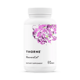 Thorne ResveraCel 60 Caps dietary supplement bottle with vibrant design.