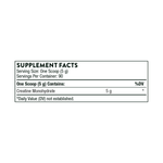 Thorne Creatine 450g supplement facts label showing serving size and creatine monohydrate content.