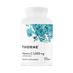 Thorne Vitamin C 1000mg 90 Caps dietary supplement bottle with blue and white label.