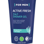 Weleda Mens Active Fresh 3in1 Shower Gel 200ml for cleansing face, body, and hair - Windback NZ