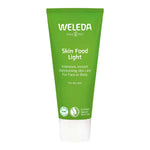 Weleda Skin Food Light 75ml tube for intensive, instant moisturising skin care for face or body, designed for dry skin.